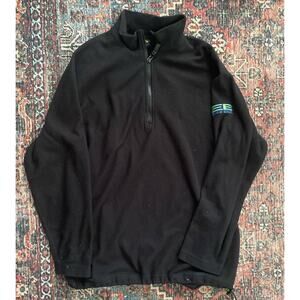 Vintage Eddie Bauer Ebtek 1/4 Zip Black Polartec Fleece, Men's Small